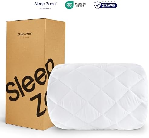 SLEEP ZONE Cooling Mattress Pad King Size Non-Slip Breathable