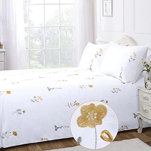 YINFUNG Floral Duvet Cover Set Queen Size 3 Pieces 90x90