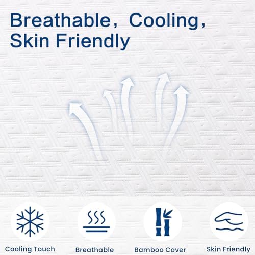 EDILLY 3 Inch Cooling Gel Memory Foam Mattress Topper Twin XL 1