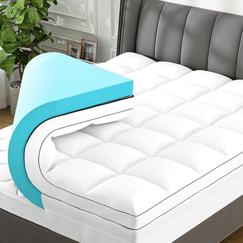 4 Inch Twin Mattress Toppers Dual Layer Cooling and Support