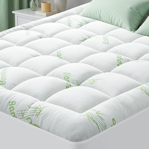 HYLEORY Bamboo Viscose Mattress Topper Queen Size Cooling