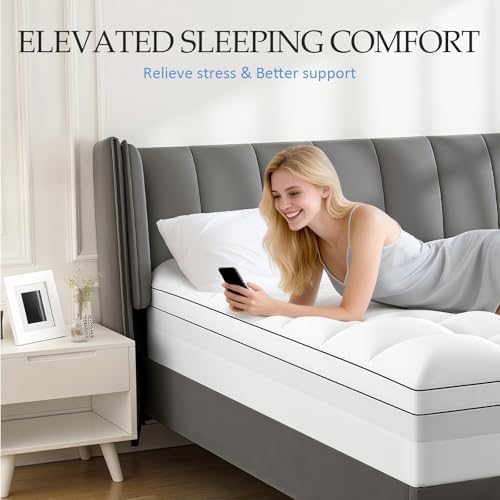 4 Inch Twin Mattress Toppers Dual Layer Cooling and Support