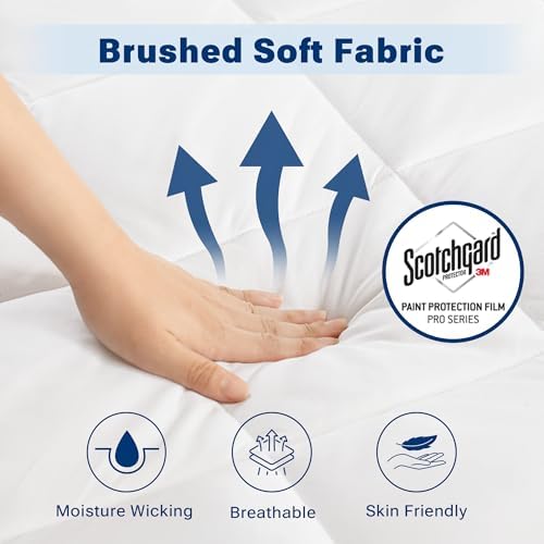 Sleep Philosophy Waterproof Queen Mattress Pad for Sofa Bed