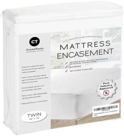 CrystalTowels Ultimate Zippered Mattress Protector 10 Year Warranty