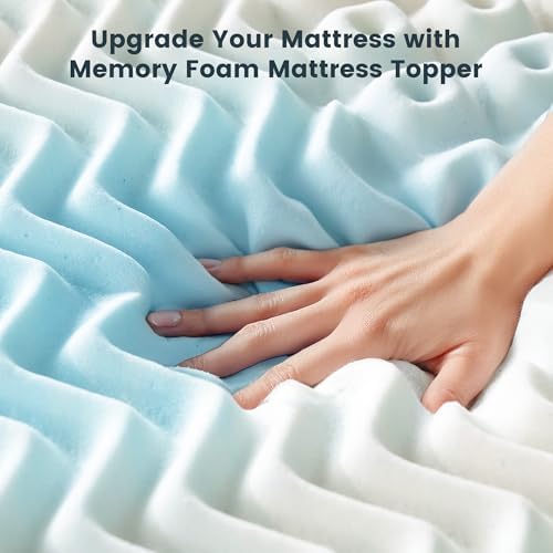 EnHomee 4 Inch Mattress Topper with 7-Zone Cooling Gel