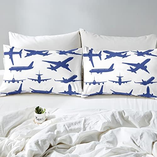 Feelyou Kids Airplane Sheet Set Twin Size with Deep Pocket