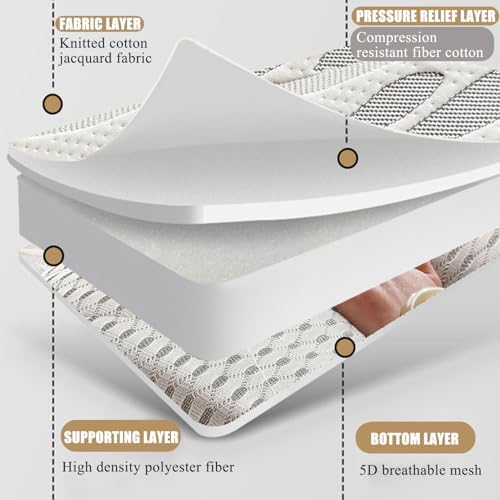 8cm Thick Foldable Floor Futon Mattress Topper for Travel and Camping
