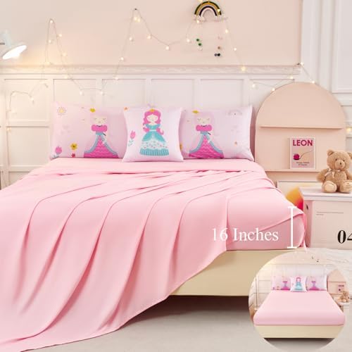 ANGIYUIN Princess Castle Comforter Set for Kids