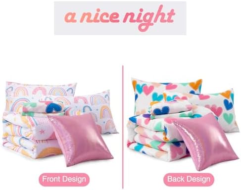 A Nice Night Cartoon Rainbow Comforter Set 6Pcs Twin 1