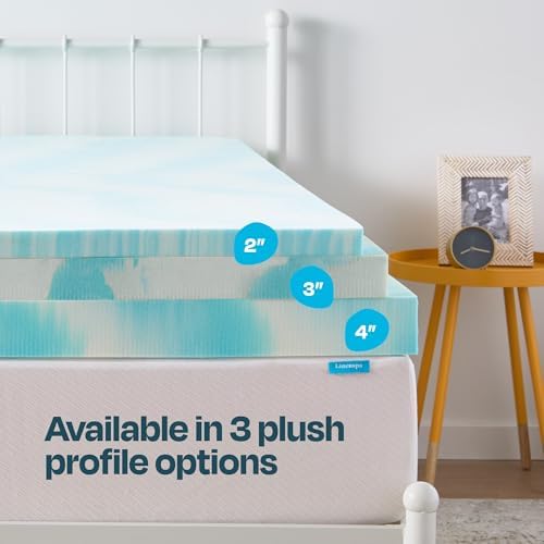 Linenspa 4 Inch Gel Swirl Memory Foam Mattress Topper Cool Comfort