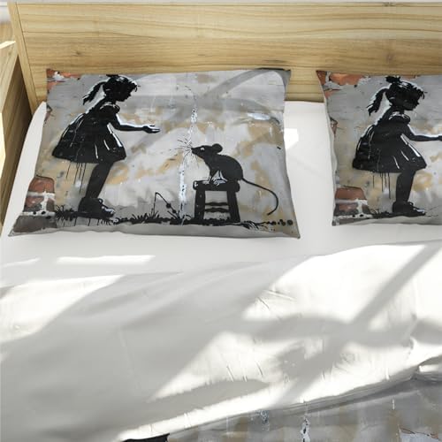 HOBBOY Street Graffiti Art Duvet Cover Set 3 Pieces Twin XL