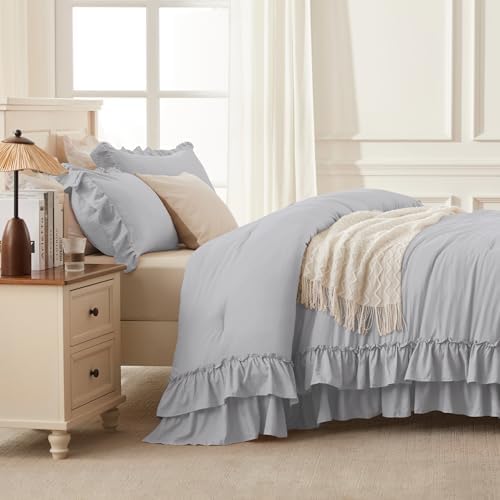 Andency Light Gray Twin Comforter Set 2 Pieces 1