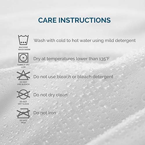 LUCID Premium Hypoallergenic Waterproof Mattress Protector - Queen Size White 1