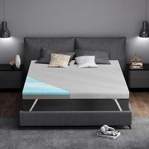 WEUP 4 Inch Firm Mattress Topper with Reversible Support