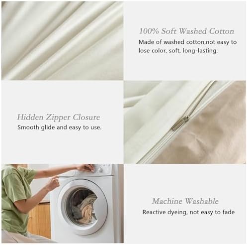 PAJEO Queen Size 3-Piece Duvet Cover Set - Ultra Soft Microfiber