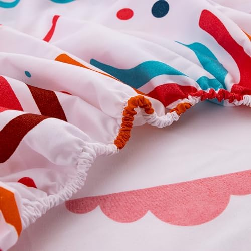 Btargot 5 Piece Pink Rainbow Comforter Set for Kids 1