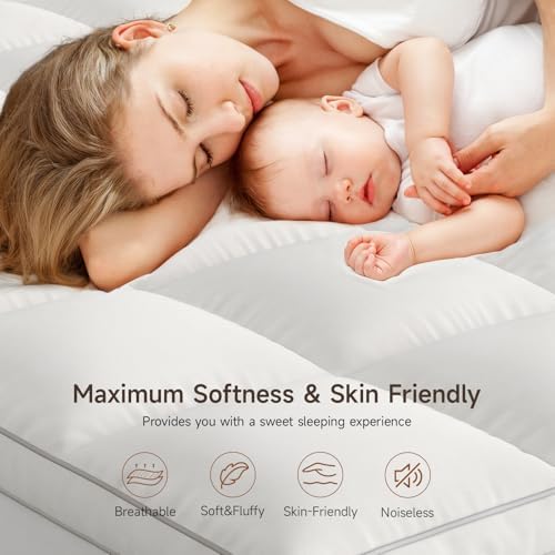 ONBRILL Mattress Topper Queen 80x60x2 with Memory Foam