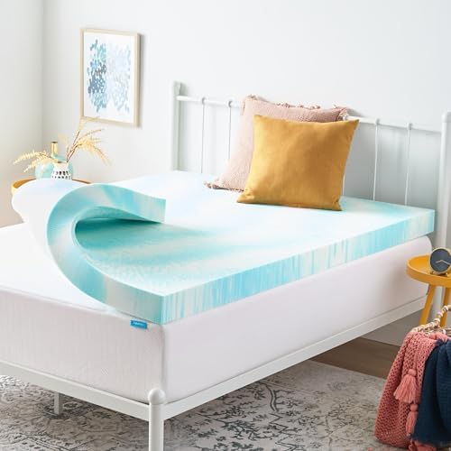 Linenspa 4 Inch Gel Swirl Memory Foam Mattress Topper Cool Comfort