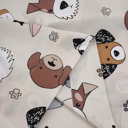 SDY 4PCS Dog Bedding Sheets Set Twin Size Kawaii Pattern