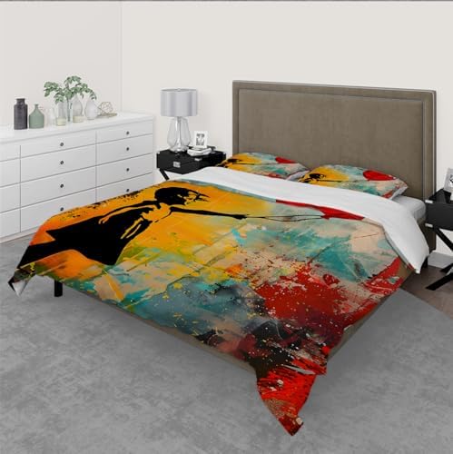 HOBBOY Farmhouse Duvet Cover Set with Zipper and Pillowcases