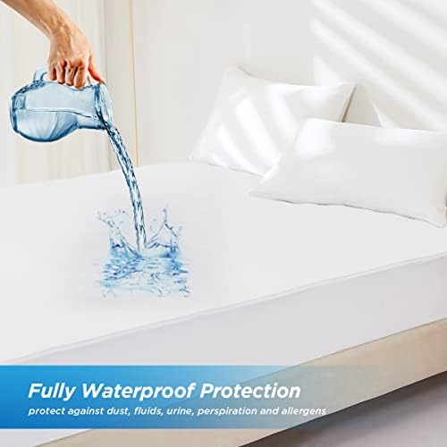 Foifope Waterproof Mattress Pad Terry Cotton Deep Pocket Cover 1