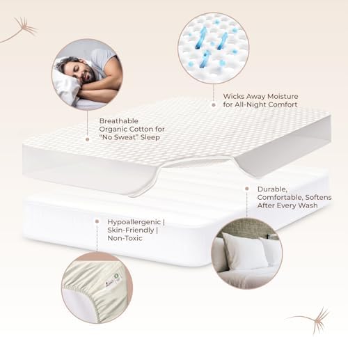 Whisper Organics 100 Cotton Mattress Pad Twin XL