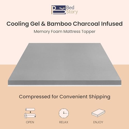 BedStory Extra Firm Queen Mattress Topper 4 Inch