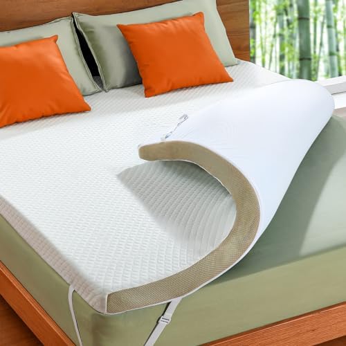Marsail 3 Inch Gel Memory Foam Mattress Topper Twin XL 1
