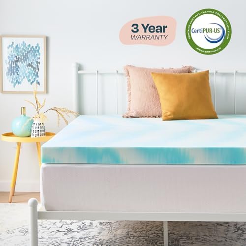 Linenspa 4 Inch Gel Swirl Memory Foam Mattress Topper Cool Comfort