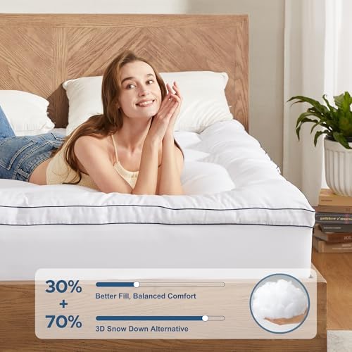 BEDLORE Twin Mattress Topper for Back Pain Relief