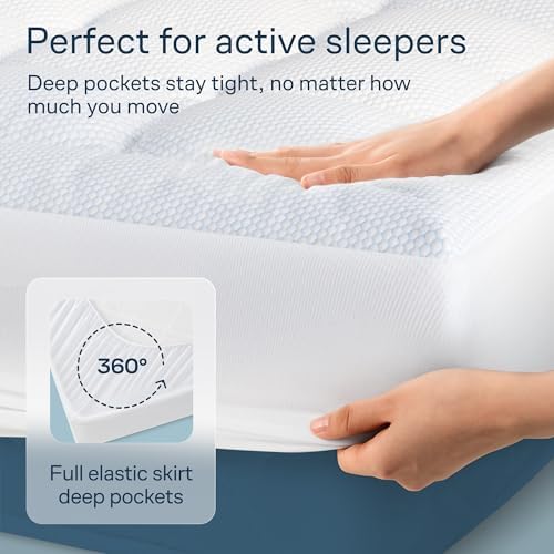 Niagara Cooling Mattress Topper - Ultra Soft Deep Pocket 54x75 Inches