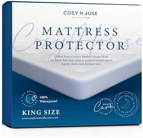 Cosy House Collection Luxury Mattress Protector King White