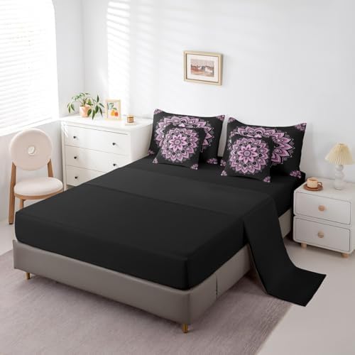 Erosebridal Bohemian Mandala Comforter Set 7pcs Queen Size