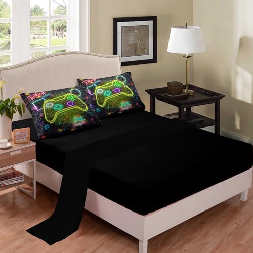NINENINE Gaming Comforter Set Twin Kids Bedding 5PCS