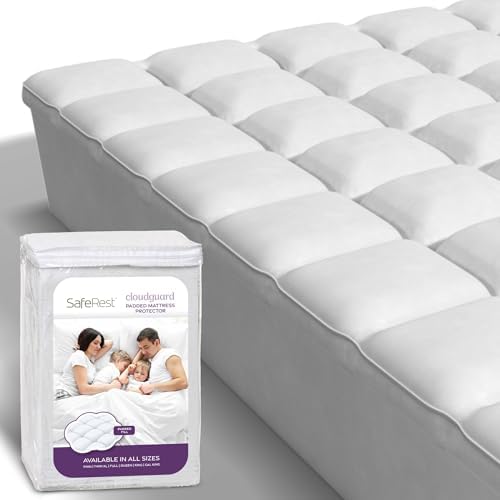 SafeRest CloudGuard Hybrid Mattress Protector - Waterproof Pillow Top