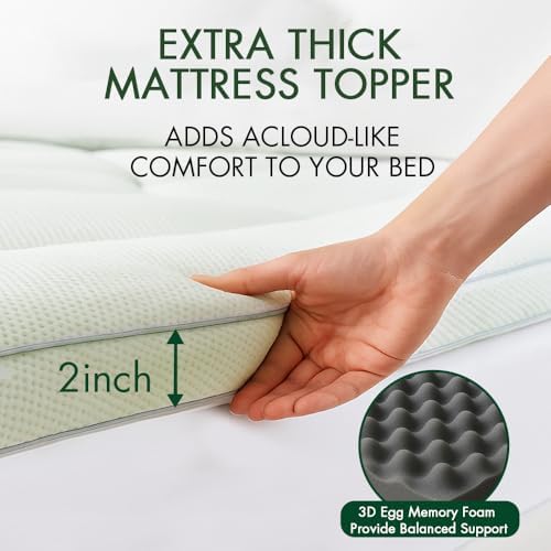 QuietSea Queen Size Memory Foam Mattress Topper