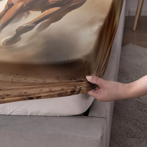 Western Desert Horse Bedding Set Twin Size