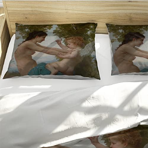 Retro Chic 3pc Duvet Cover Set with Zipper and 4 Ties