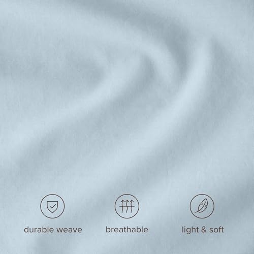 Bare Home Organic Cotton Duvet Cover Set - TwinTwin XL Winter Blue 1