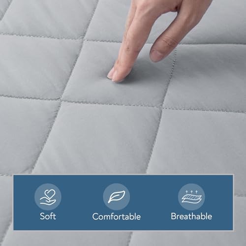 Magik Kover Waterproof Quilted Cot Mattress Pad 30x75 Grey
