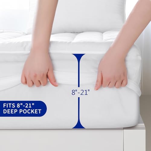 GERHOME King Size Quilted Fitted Mattress Pad Cover