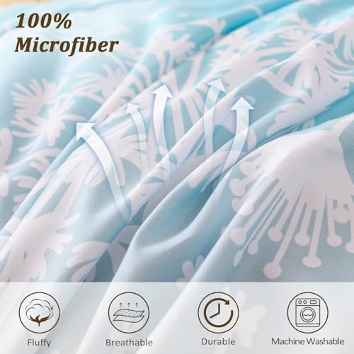Menghomeus Queen 7-Piece Comforter Set Dandelion Butterfly Print
