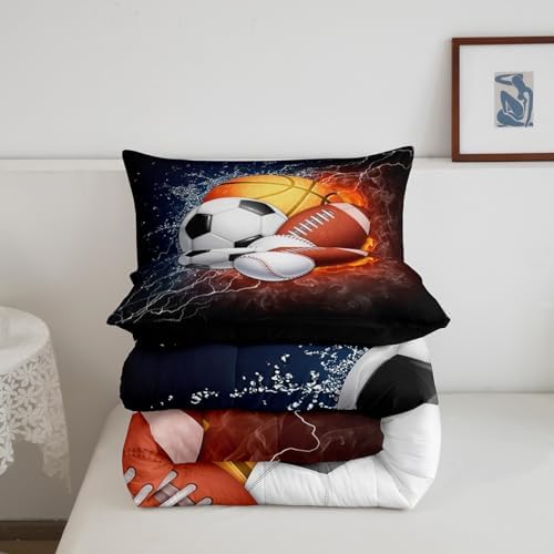 Erosebridal Sports Themed Comforter Set for Boys 1