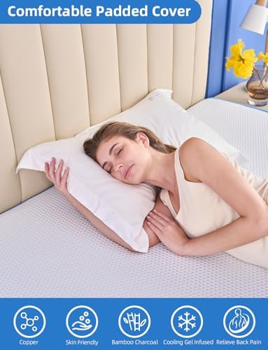 Grbsy 4 Inch Extra Firm Mattress Topper Full Size