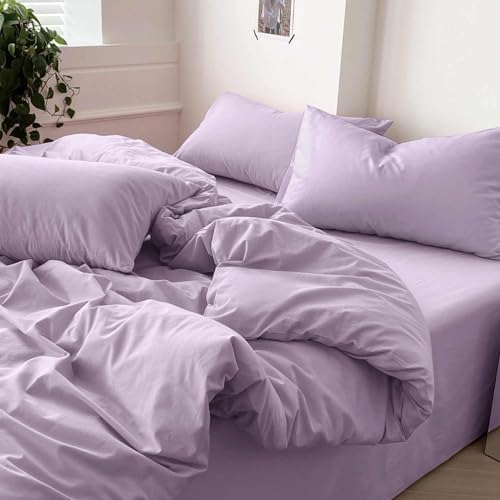 KimLuxz Lavender Duvet Cover Set Queen 3 Pieces