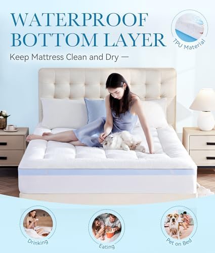 BDEUS 3 Inch Dual Layer Mattress Topper Twin Size