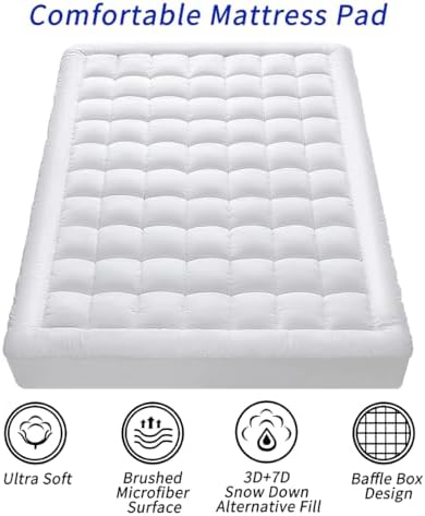 GERHOME King Size Quilted Fitted Mattress Pad Cover