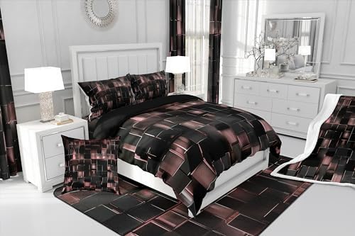 Erosebridal Black and Light Pink Duvet Cover Set