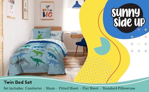 Sunny Side Up Dino Roar Twin Comforter Set
