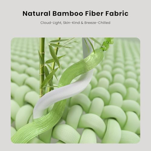 HOMRELEXA Bamboo Mattress Toppers 4 Inch Cooling Gel